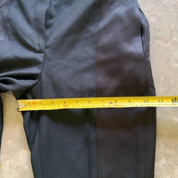 PNK casual black high waisted tuxedo trousers pants two tones black size S wool - Picture 13 of 14